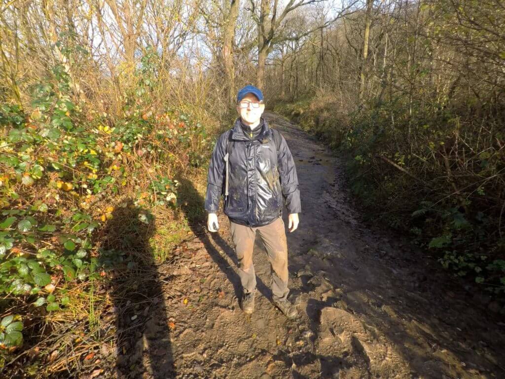 Gavin fallen face first in mud