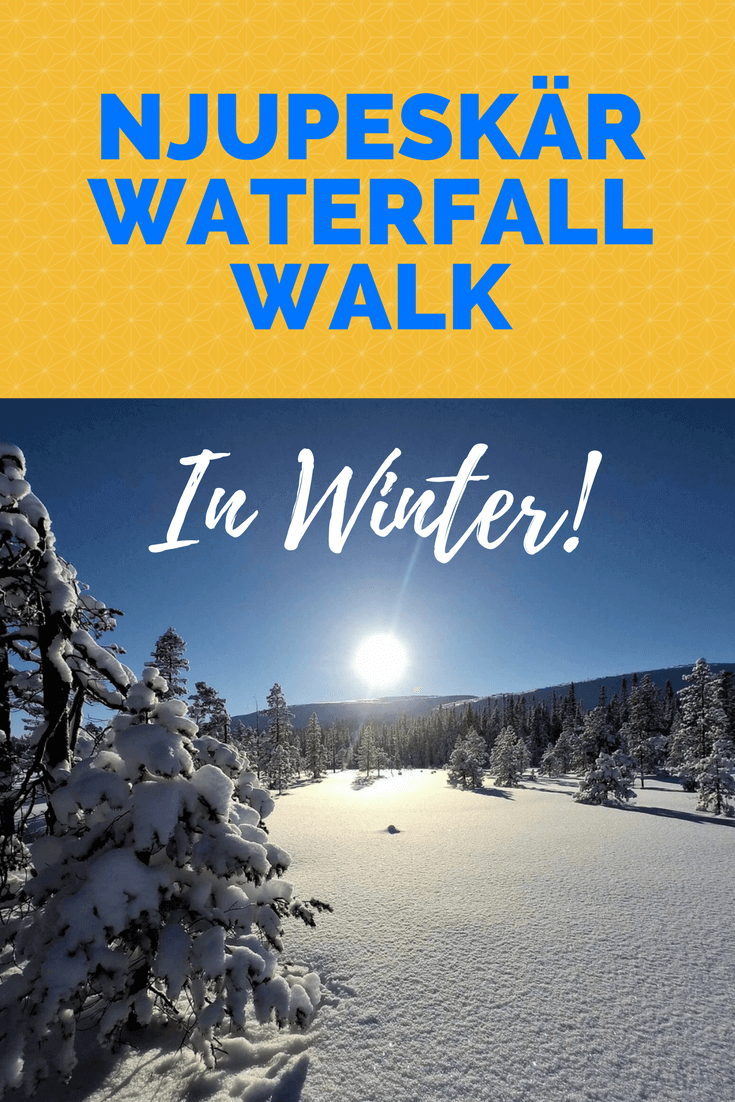 Njupeskär Waterfall Walk in Winter