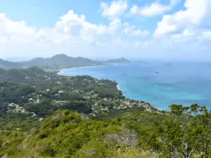 southerly view of carriacou from high north peak