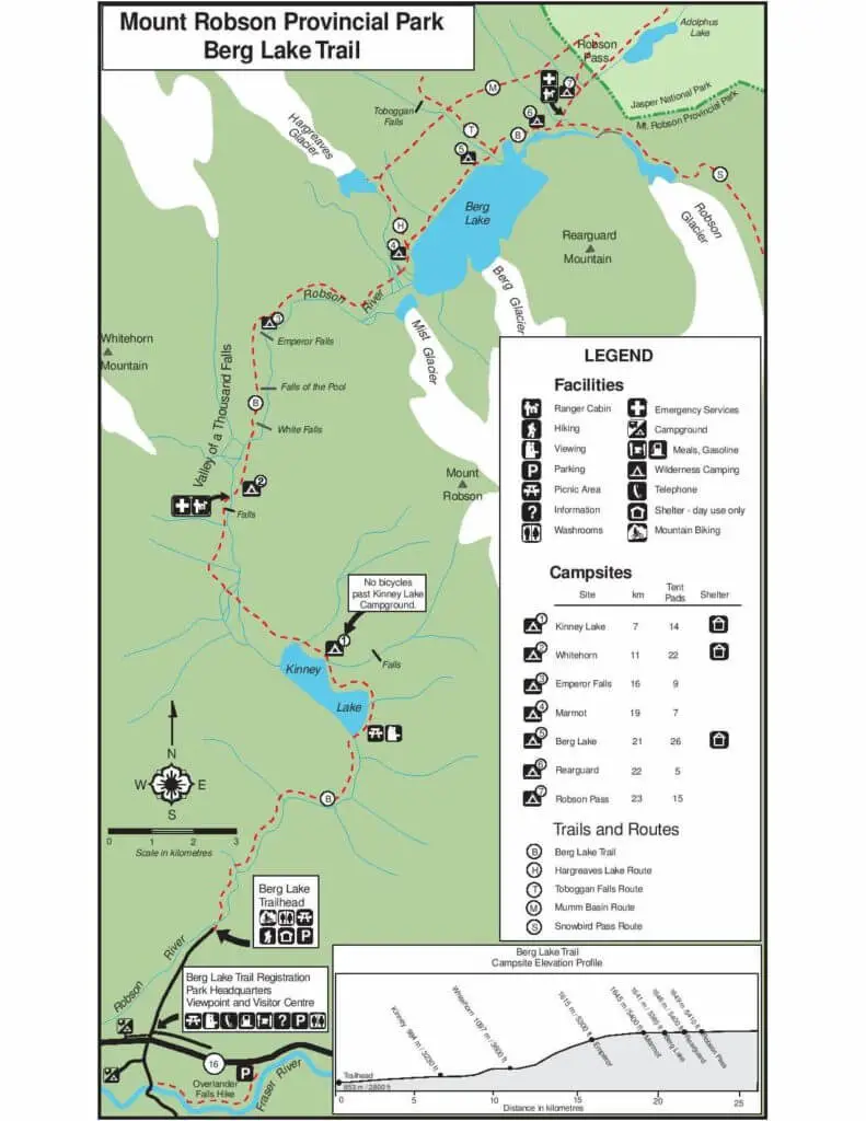 berg lake trail map