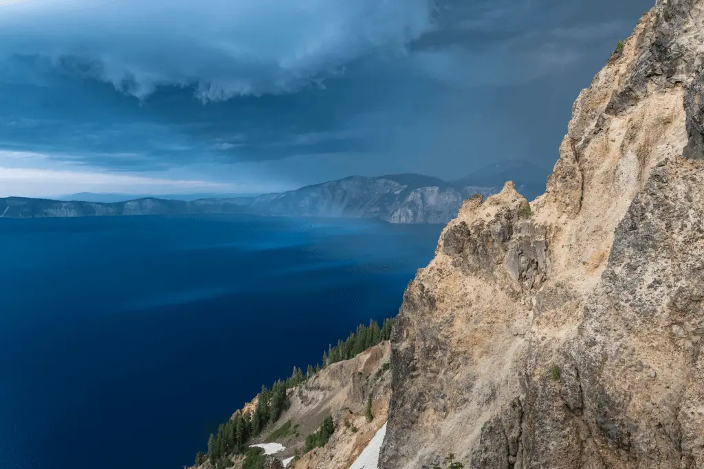 view of crater lake from garfield peak trail