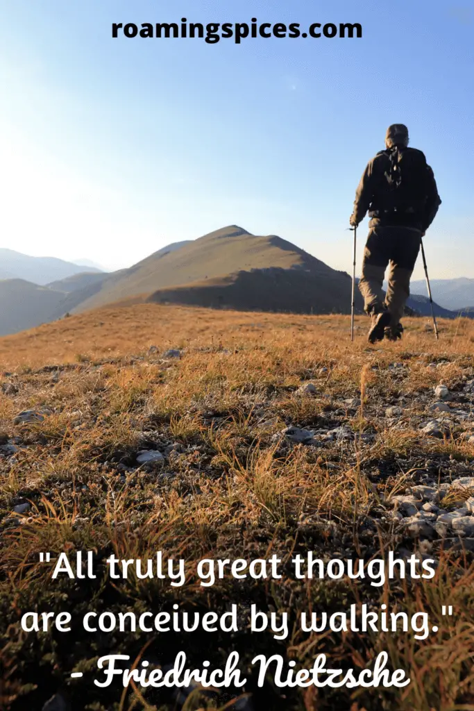 Friedrich Nietzsche quote about hiking