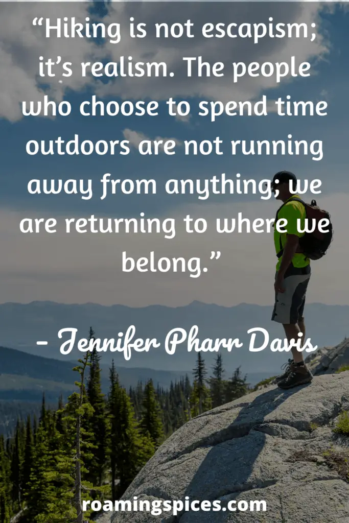 Jennifer Pharr Davis motivational outdoor quote