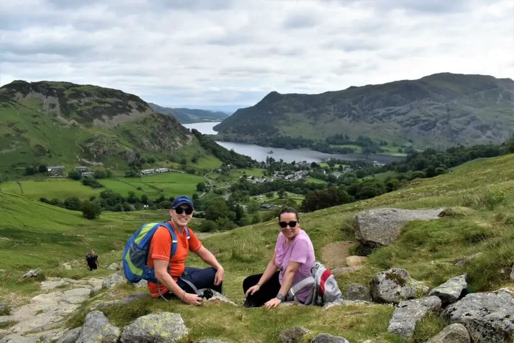gavin and didem with view of ullswater behind