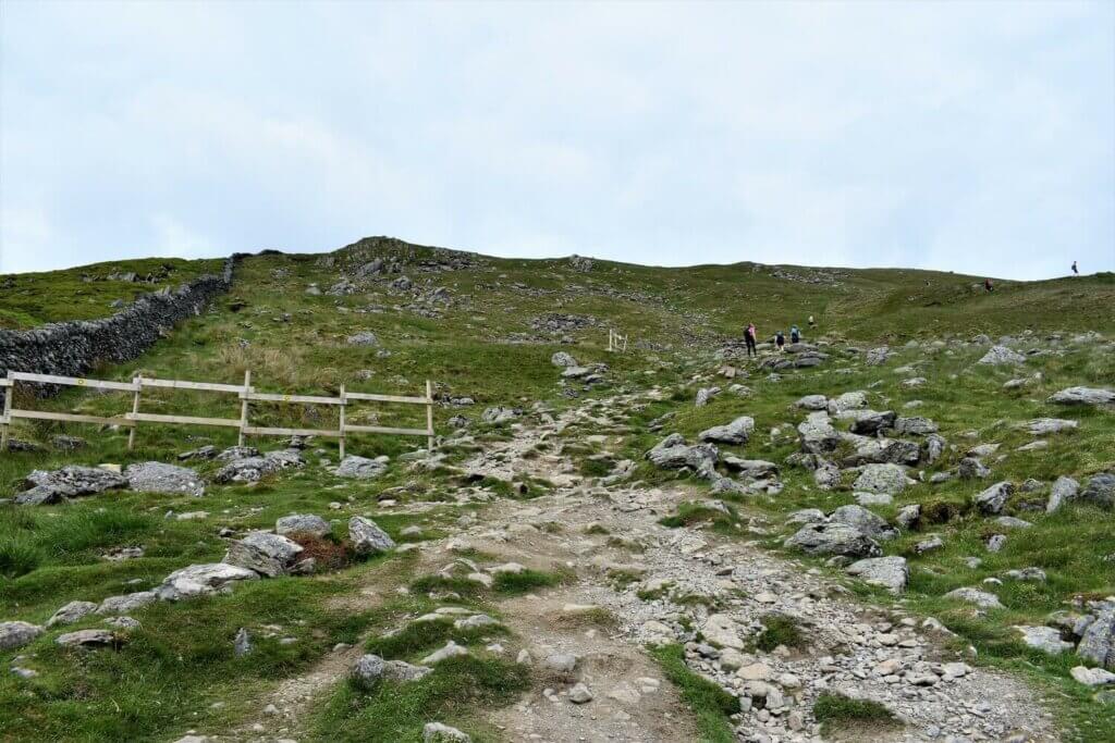 rocky path approaching Birkhouse Moor