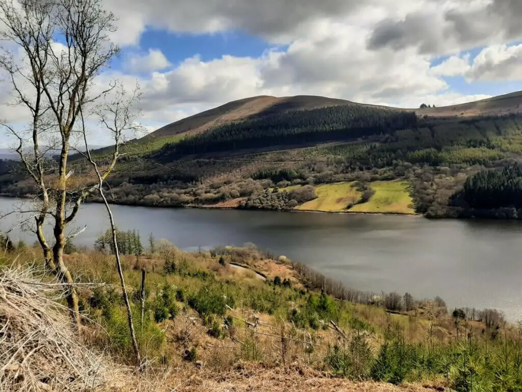 talybont reservoir walk - view of tor y foel