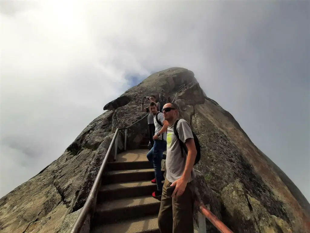 approaching the summit of moro rock