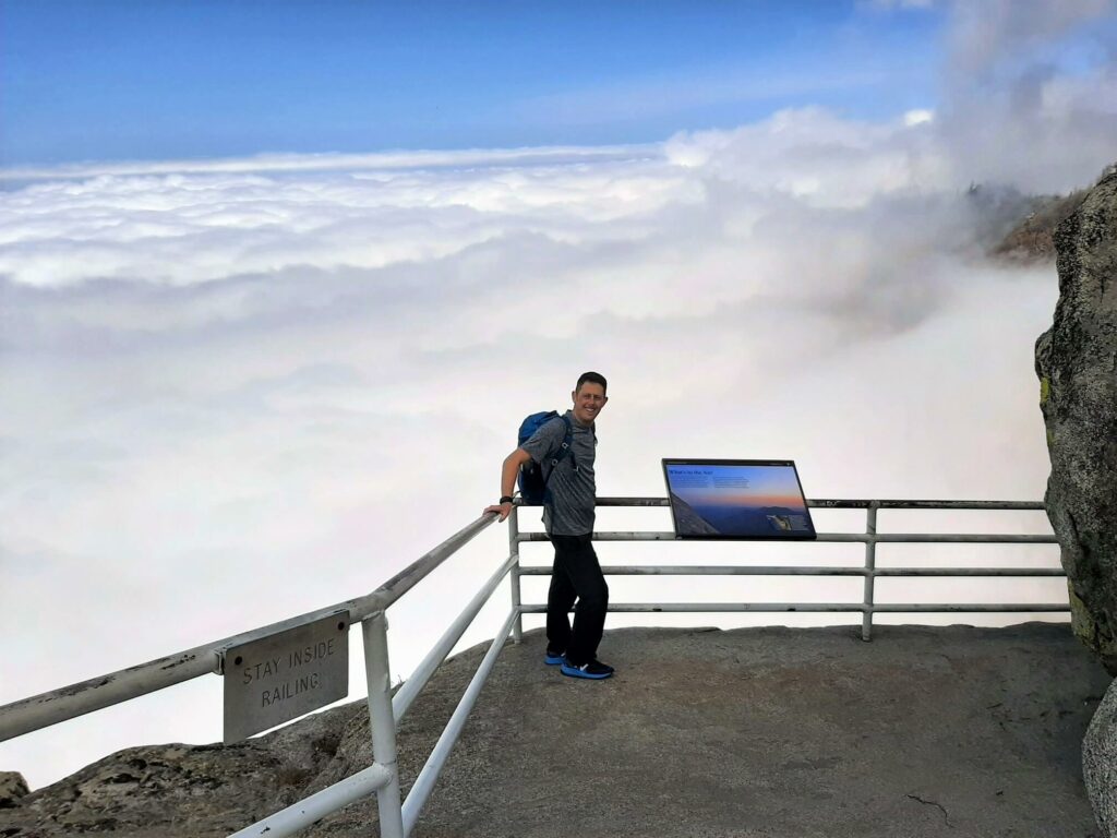 on top of the clouds at moro rock