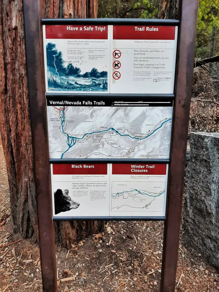mist trail information board