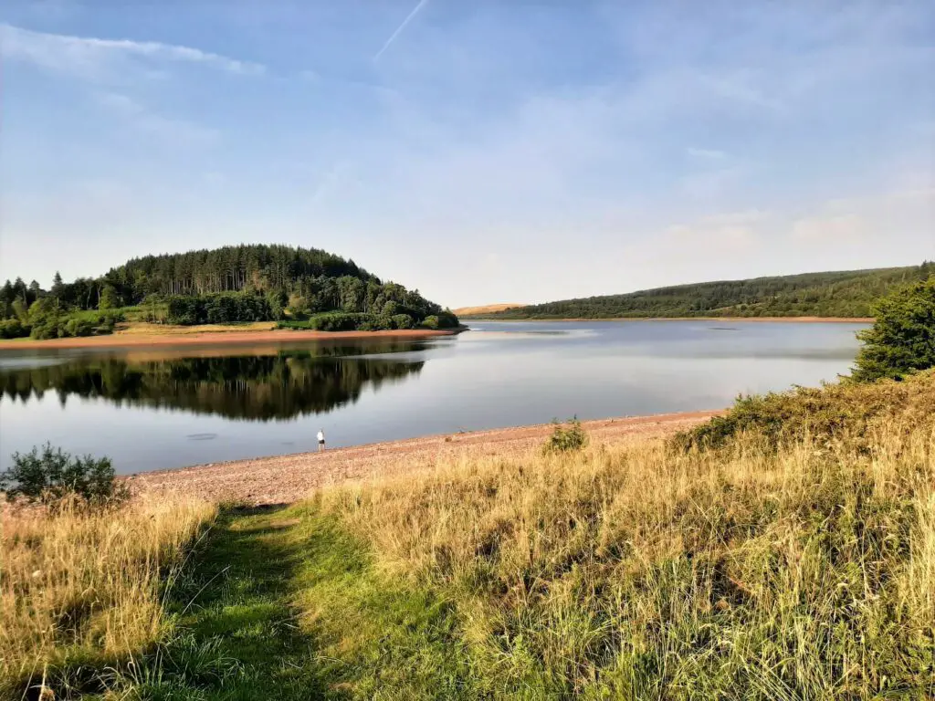 south westerly view along usk reservoir