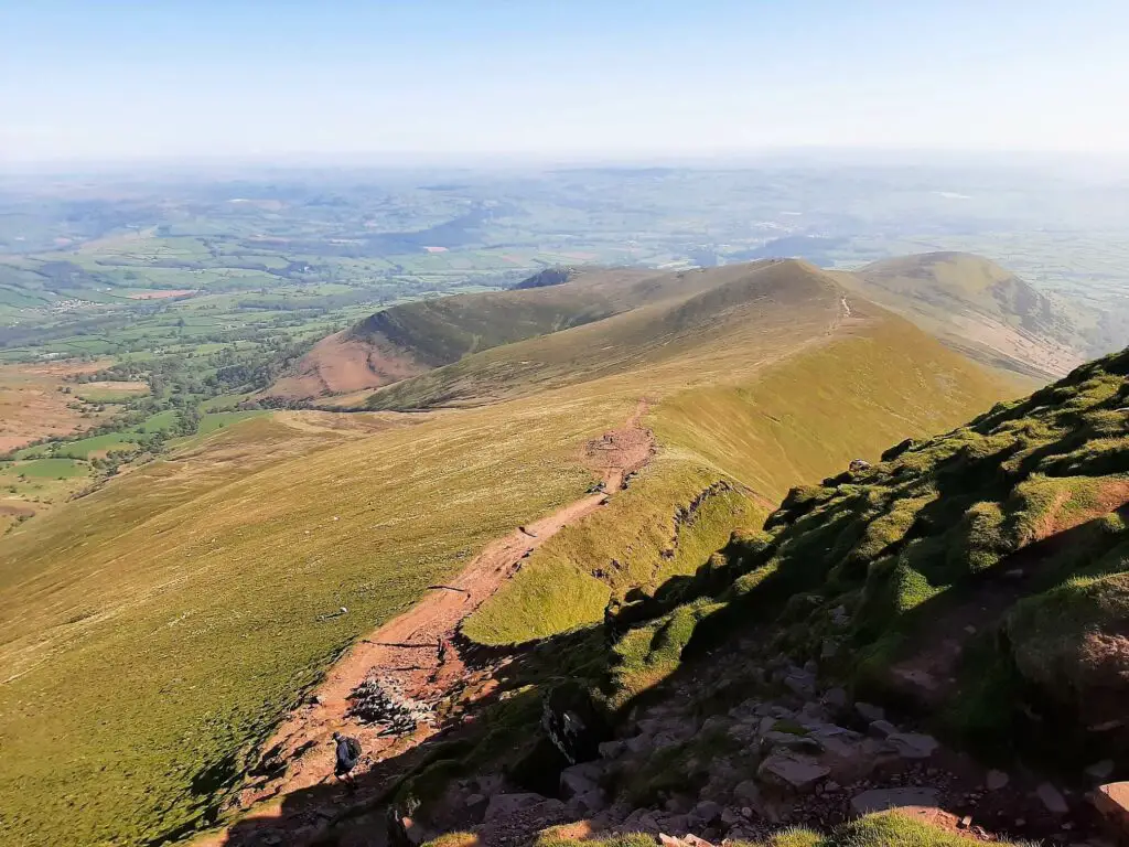 northerly view from the summit of pen y fan