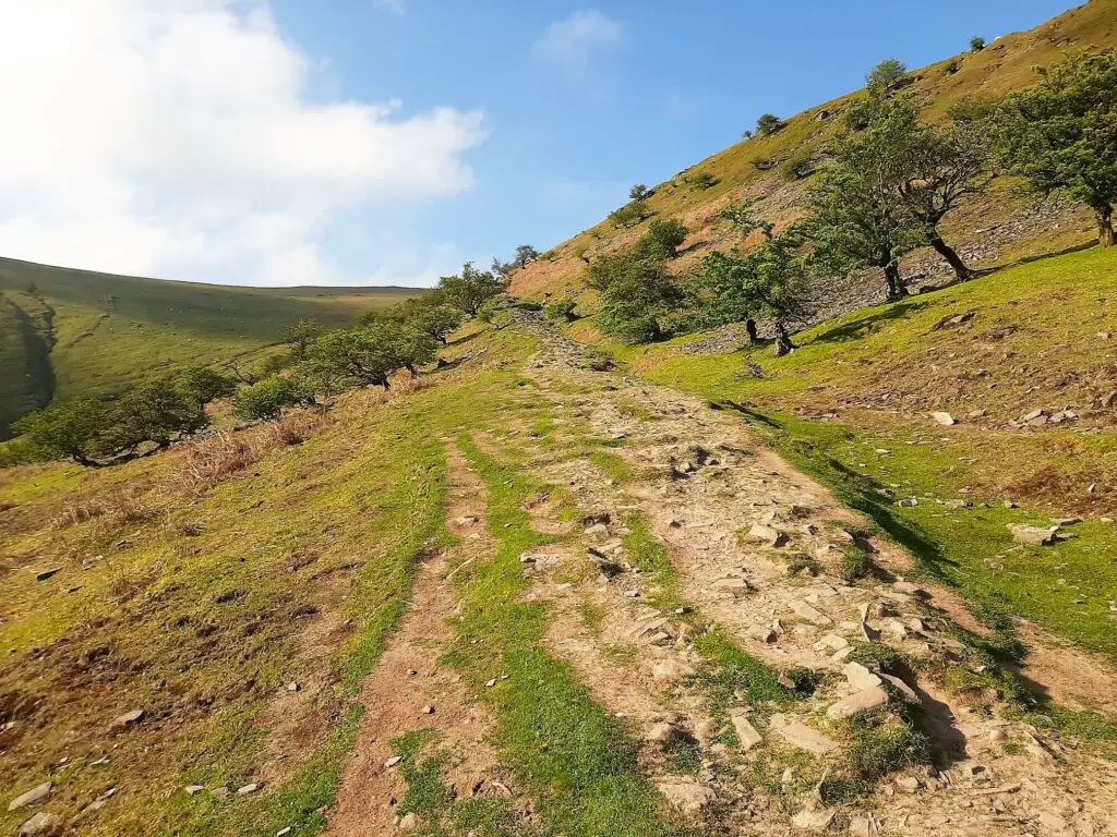 rocky path on the trail to pen y fan