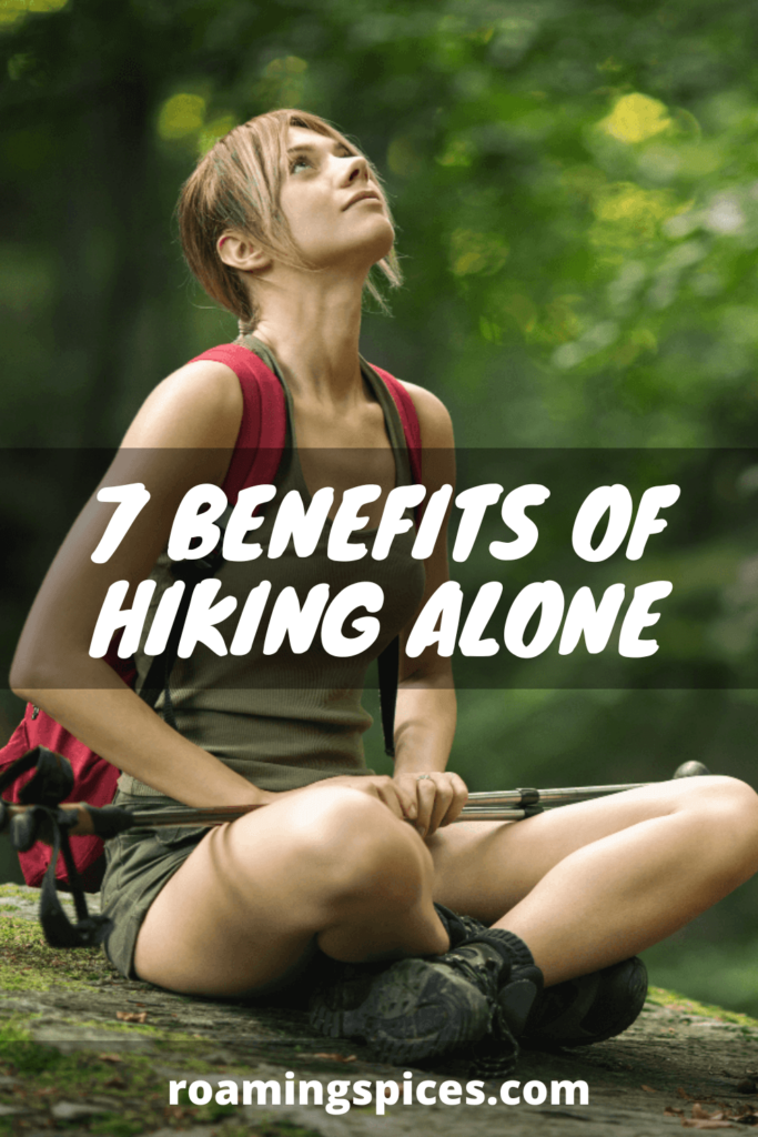 benefits of hiking alone pinterest pin